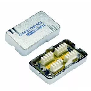 Savienojumu rūtiņa DATACOM STP CAT6 2 porta, sudraba, modelis 4235