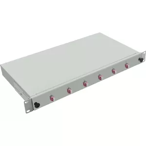 Rack-mountable Breakout Box helos LWL 254640 — LC multimode x6, 1U