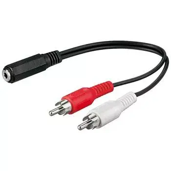 3,5 mm uz 2× RCA kabelis PREMIUMCORD kjackcinb02 Photo 1