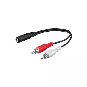 3.5 mm to 2× RCA audio cable PREMIUMCORD kjackcinb02, 20 cm