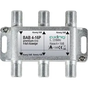 Cable splitter Axing BAB 4-16P 5–1218 MHz 16 dB grey