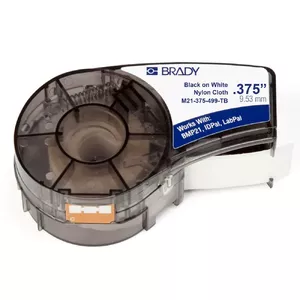 Pašlīmējoša printera etiķete Brady M21-375-499-TB, balta neilona, 9.525 mm × 4.8 mm