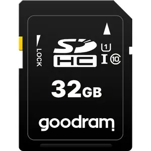 SD memory card GOODRAM S1A0 32 GB UHS-I Class 10, 60 MB/s read, 10 MB/s write, shock resistant, black