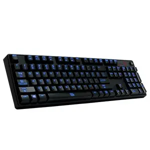 Проводная игровая клавиатура THERMALTAKE KB-PIZ-KLBLUS-01 Полноразмерная (100%) QWERTY английская, черная, USB, кабель 1,8 м