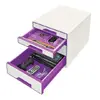 LEITZ WOW Cube file box Polystyrol Metallic Violet Photo 2