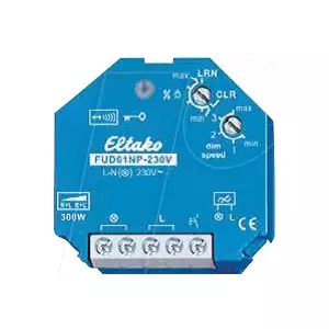 Gaismas regulatora slēdzis Eltako FUD61NP-230V 30100830 bezvadu universāls 230 V apgaismojuma vadībai