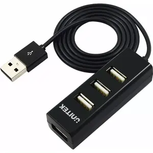 USB‑хаб Unitek Y-2140, 4 порта USB 2.0, чёрный