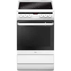 Brīvi stāvoša plīts Amica SHC 5874 W Elektriskā Keramiskā 4 Zonām