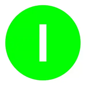 Eaton M22-XDL-G-X1 Button Lens, Green, Start Symbol