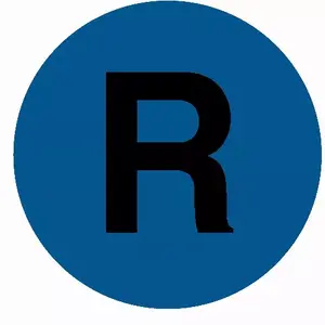 Плоская линза кнопки Eaton M22-XDL-B-X6 с символом RESET, синяя