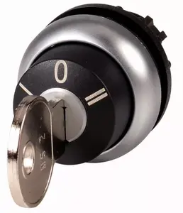Eaton M22-WRS-MS10 Key-Operated Switch, Black and Titanium