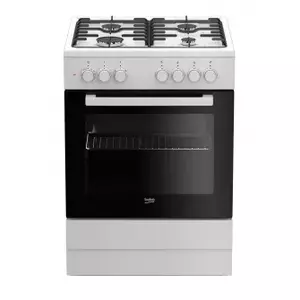 Beko FSE62120DW cooker Freestanding cooker Gas Black, White A