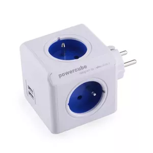 Allocacoc PowerCube Original USB (E) pagarinātājs 4 Maiņstrāvas izvade (-s) Zils, Balts