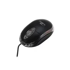 Проводная амбидекстрная офисная мышь Titanum TM102K — оптическая 1000 DPI, USB Type-A, 3 кнопки, чёрная