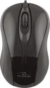 Проводная оптическая офисная мышь Titanum TM103K — амбидекстрная, USB Type-A, 1000 DPI, 3 кнопки, колесо, чёрная