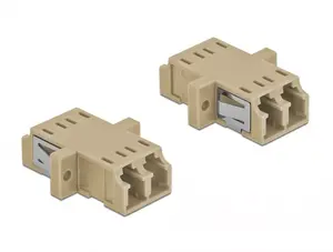 Оптический адаптер DELOCK LC female–female OM2 дуплекс (2 шт., пак-формат)