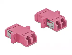 Fibre optic connector LC Female–Female DELOCK 86537 OM4, pack of 2