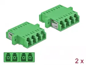 Оптический коннектор DELOCK 86539 LC женский–женский, зелёный, 2 шт.
