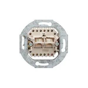 Wall socket outlet RJ-45 Rutenbeck 13010422, white, IP20, 125 V, 1 A, 70×70×30 mm