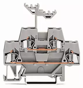 Wago 280-519 4-Pole Double-Level Terminal Block Grey