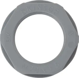 Lapp SKINTOP GMP-GL-M M20 x 1.5 Glass Fiber Reinforced Polyamide Locknut, Silver Grey
