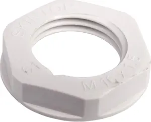 Lapp SKINTOP GMP-GL-M M16 x 1.5 Glass Fiber Reinforced Polyamide Locknut, Light Grey