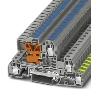 PHOENIX UTI 6-PE/L/NT Installationsschutzleiterklemme Клеммная колодка 4-проводная Серая
