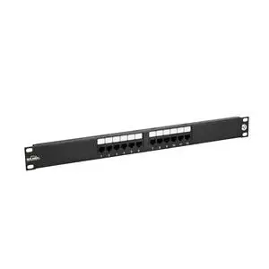 Patch panel SOLARIX SX12-5E-UTP-BK 19" 12-port RJ45 CAT5E UTP 150 MHz