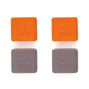 Kabeļu skava BlueLounge CableClip medium, pelēka/oranža, 39×36×16 mm, 4 gab.