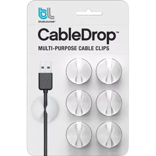 BlueLounge CableDrop зажим для кабеля — белый, 2.3 мм, 6 шт. Photo 2