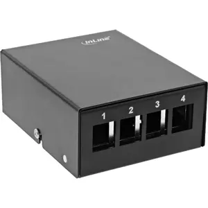 InLine Коробка для консолидации настольная 4x Keystone RJ45