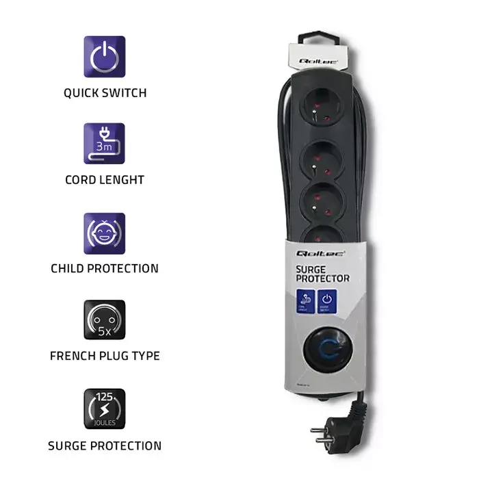 Сетевой фильтр Qoltec 50271 Photo 3