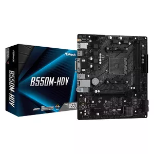 Asrock B550M-HDV AMD B550 Разъем AM4 Микро ATX