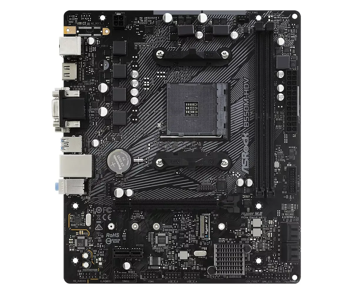 Pamatplate Asrock B550M-HDV, 90-MXBDJ0-A0UAYZ Photo 2