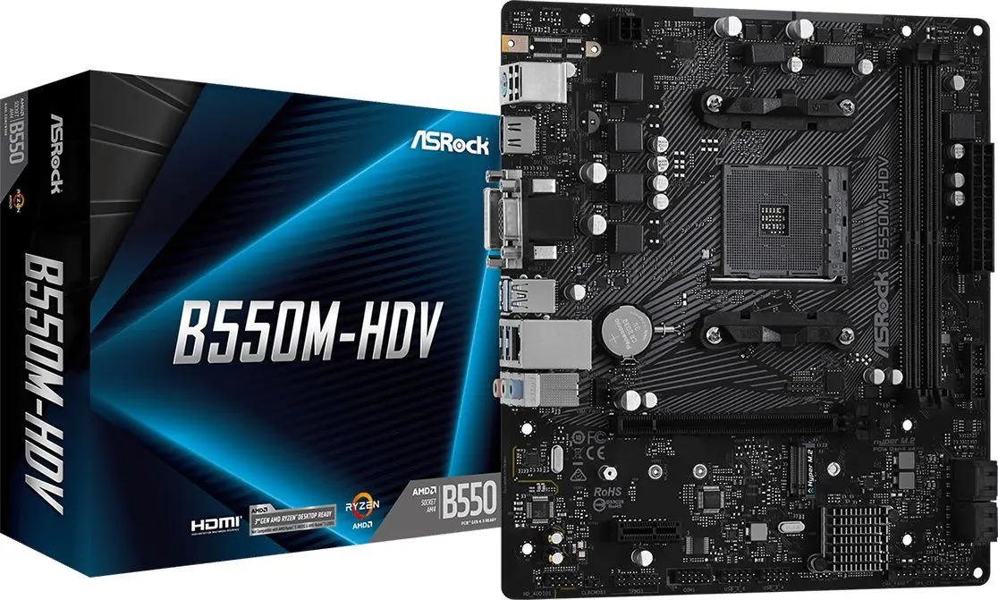 Pamatplate Asrock B550M-HDV AMD B550 Socket