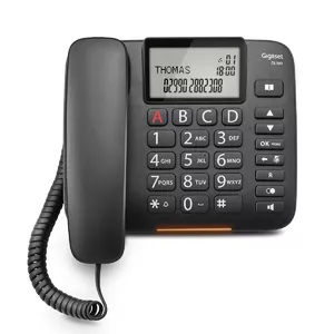 Беспроводной телефон Gigaset DL380 чёрный с DECT-технологией и длительным временем работы батареи