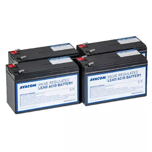 UPS akumulatoru komplekts AVACOM AVA-RBC116-KIT — Sealed Lead Acid (VRLA), 4 akumulatori, 10.8 kg, 151×65 mm, melns