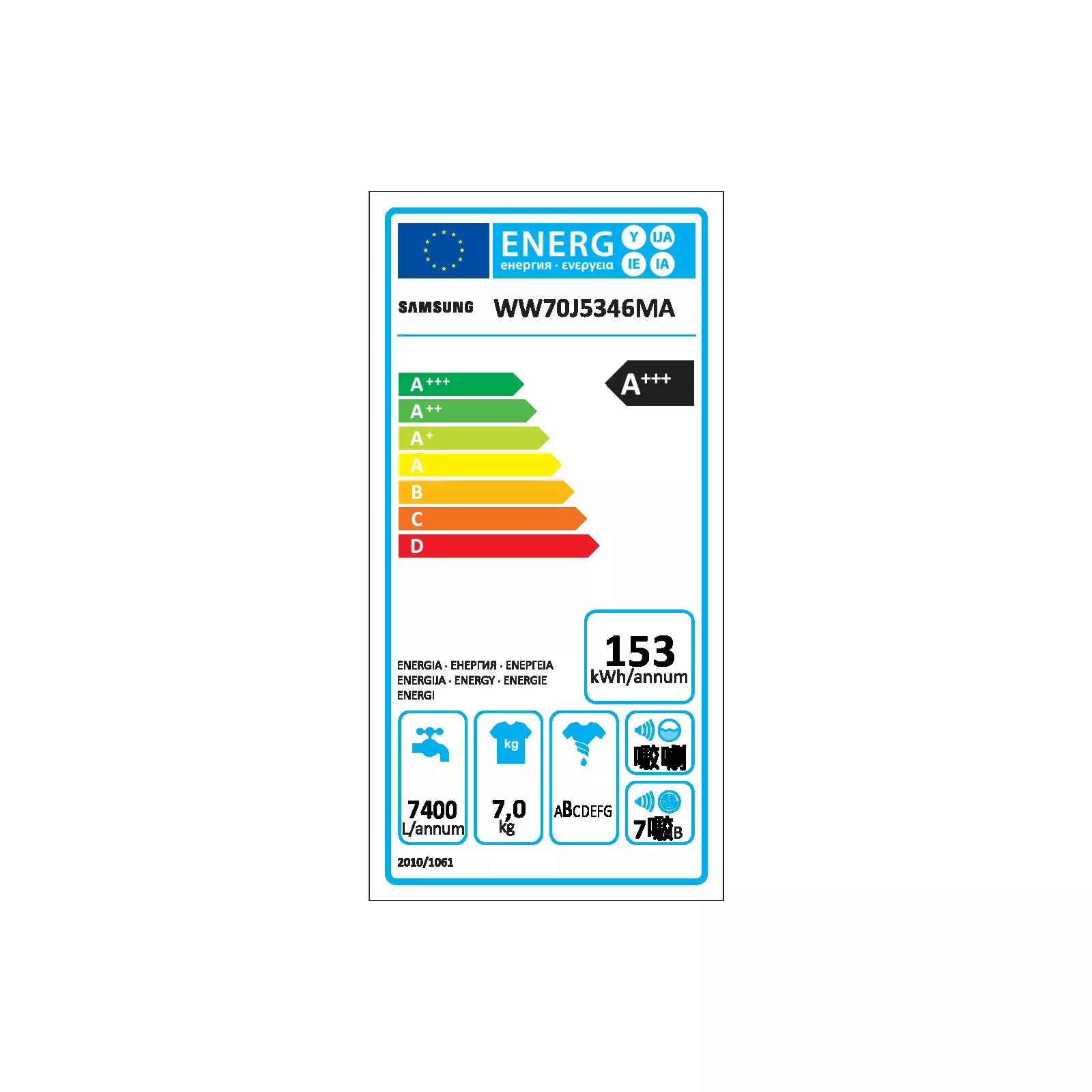 Samsung WW70J5346MA/EO Photo 5