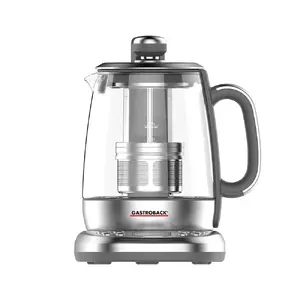 Электрический чайник GASTROBACK Design Advanced Plus 1,5 л 2000 Вт нержавеющая сталь, корпус стекло, регулируемый термостат