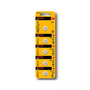 Vienstūra mājas baterija Kodak CR2016 Cinks‑Mangāns 3 V augstums 1,6 mm 5 gab.