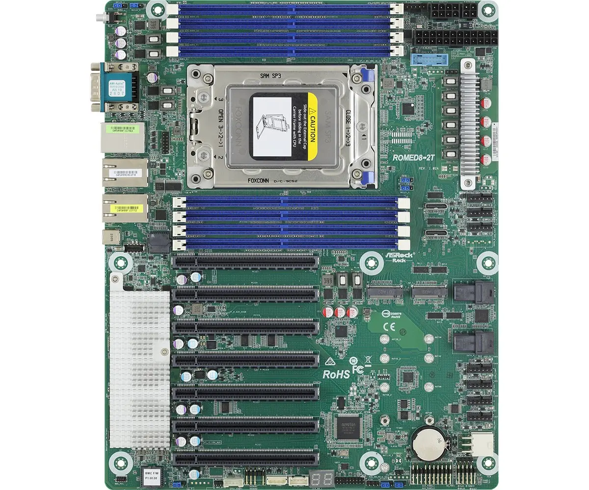 Mātesplate ASRock ROMED8-2T ATX priekš AMD