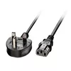 Mains kabelis 2m UK uz IEC C13 Photo 2