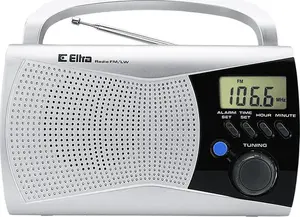 Tabletop radio Eltra KINGA 2 Silver — analog FM/AM receiver, portable design