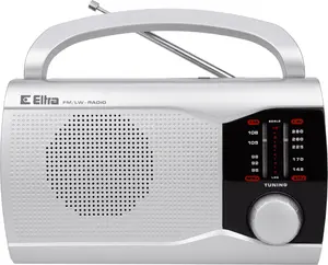 Portable Eltra EWA Silver Radio — AM/FM Receiver, Battery-Powered