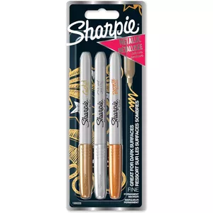 Marķieris smalkais Sharpie 1986006 Bronzas Zelta Sudraba