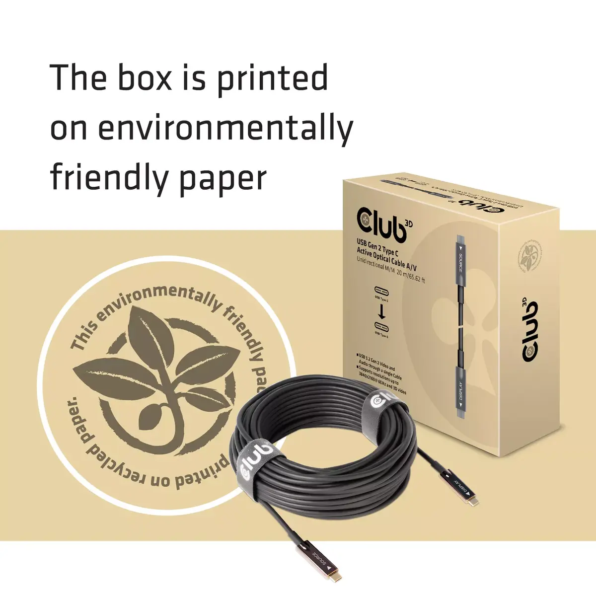 Оптический кабель CLUB3D USB Gen 2 Type C Photo 6