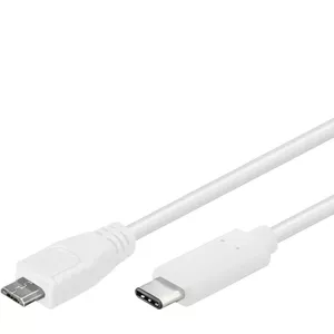 USB-C to Micro-B cable PREMIUMCORD ku31cb06w 0.6 m — USB 2.0 data and charging