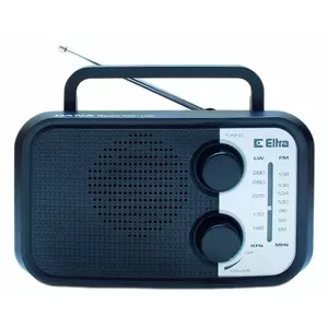 Portable radio Eltra DANA black — FM/AM receiver, compact design