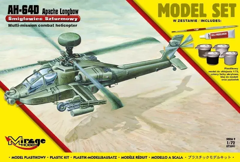 Mirage AH-64D Apache Longbow modeļa komplekts Photo 3