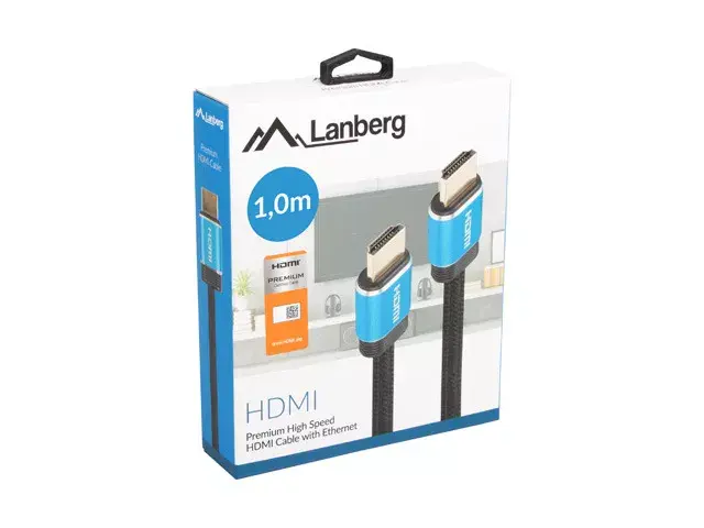 LANBERG HDMI kabelis CA-HDMI-P20CU-0010-BK 1 m Photo 4